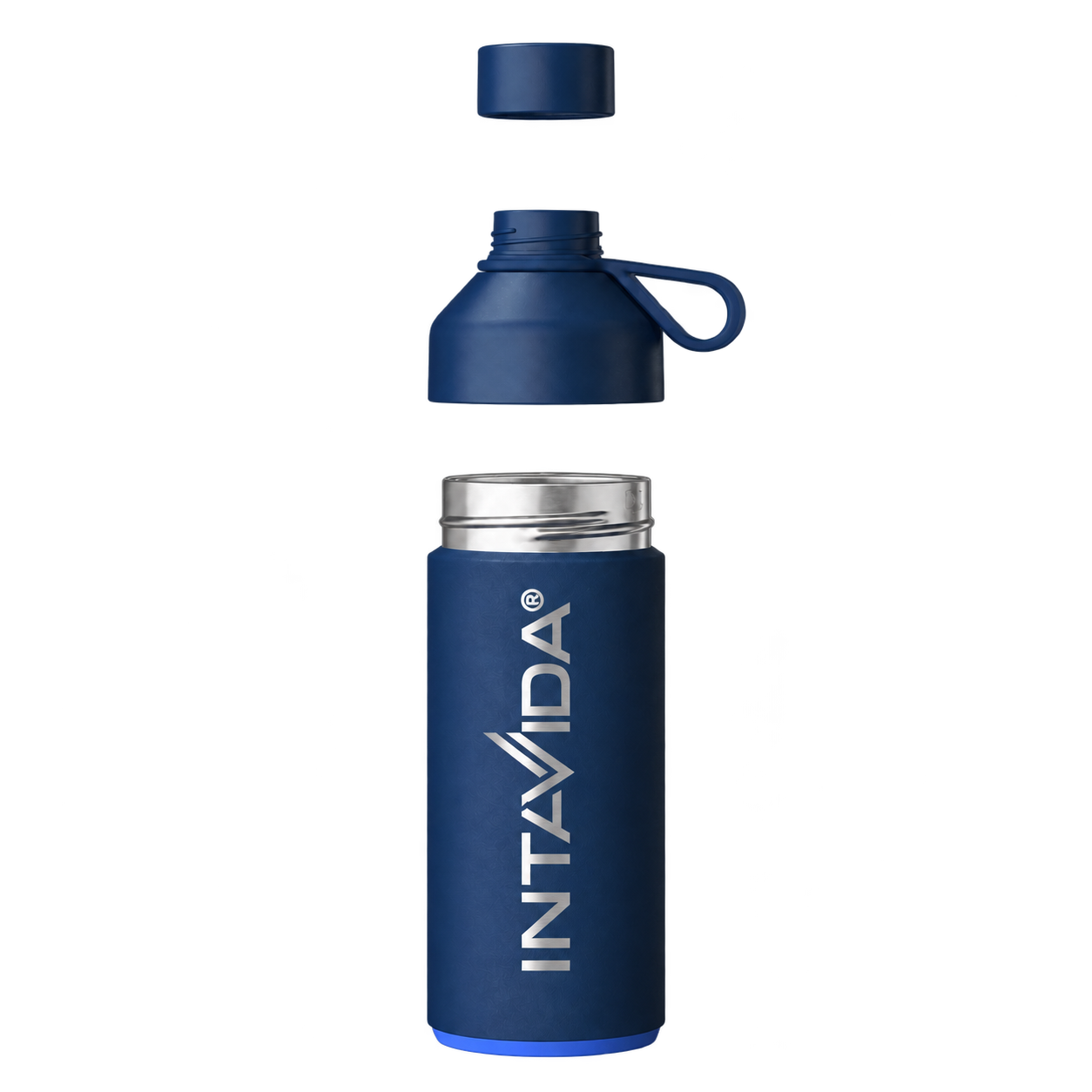 Ocean Bottle Peak 710 exploded view with cap, shoulder and body separated