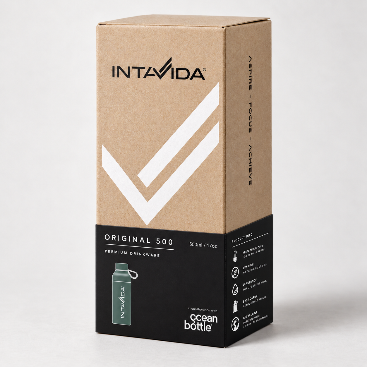INTAVIDA kraft presentation box with fitted Original 500 sleeve